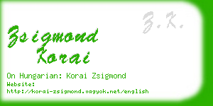 zsigmond korai business card